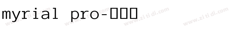 myrial pro字体转换